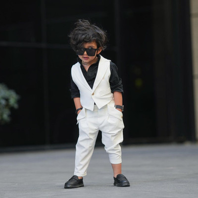 ست ۳ تکه جلیقه شلوار پسرانه مدل باربد برند شیکسون