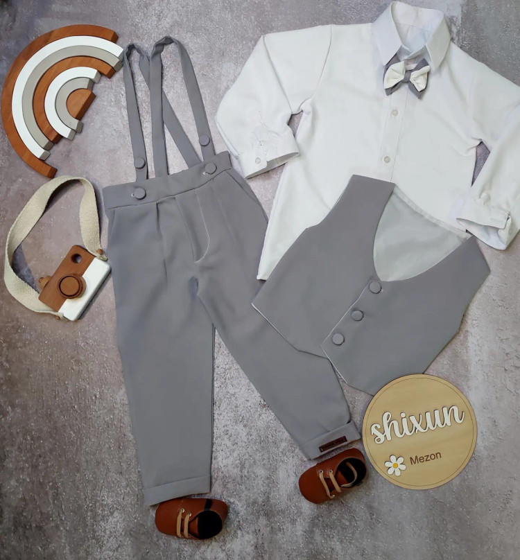 ست جلیقه شلوار ساسبندی برند شیکسون