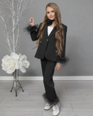 ست کتشلوار ۳ تکه دخترانه مدل دیبا