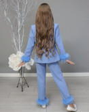 ست کتشلوار ۳ تکه دخترانه مدل دیبا