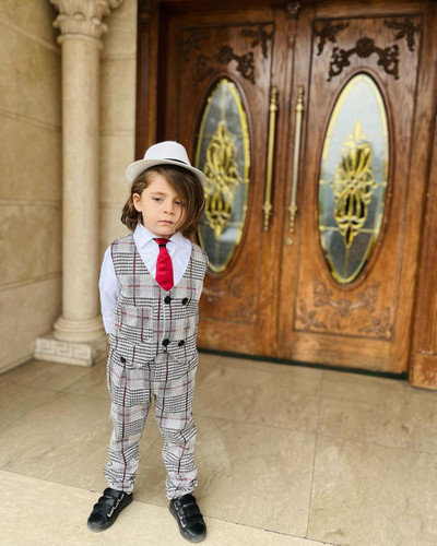 ست جلیقه شلوار ۴ تکه کشمیر مدل آدرین برند شیکسون