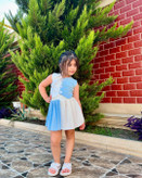 ست شومیز دامن دخترانه ۲ تکه مدل مهریار برند شیکسون - ست دخترانه شیکسون