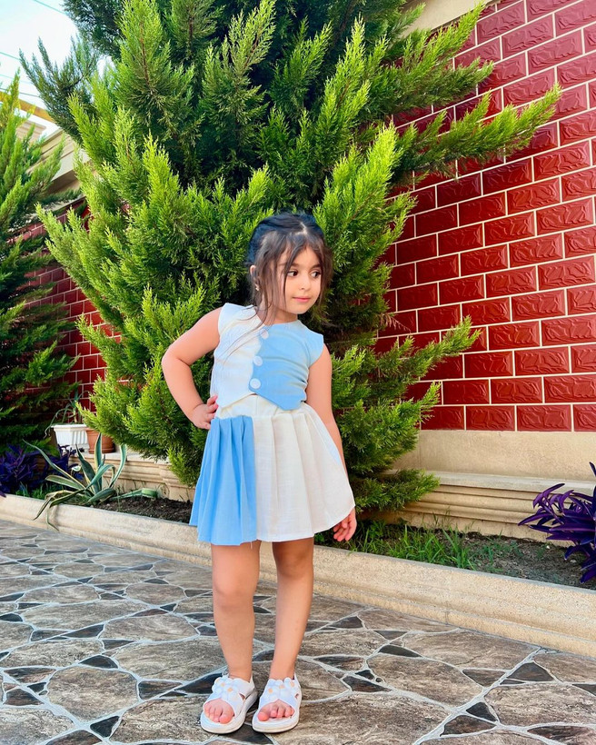 ست شومیز دامن دخترانه ۲ تکه مدل مهریار برند شیکسون - ست دخترانه شیکسون