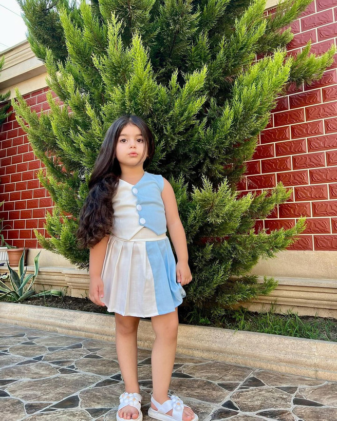 ست شومیز دامن دخترانه ۲ تکه مدل مهریار برند شیکسون - ست دخترانه شیکسون