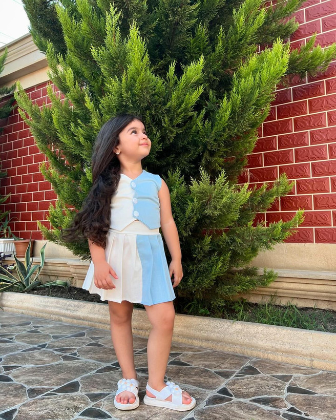 ست شومیز دامن دخترانه ۲ تکه مدل مهریار برند شیکسون - ست دخترانه شیکسون