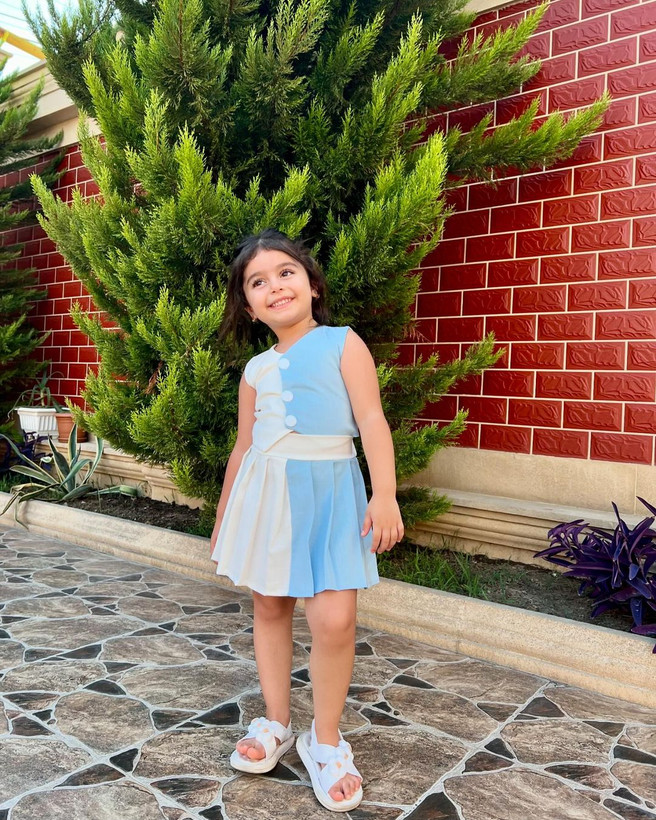 ست شومیز دامن دخترانه ۲ تکه مدل مهریار برند شیکسون - ست دخترانه شیکسون