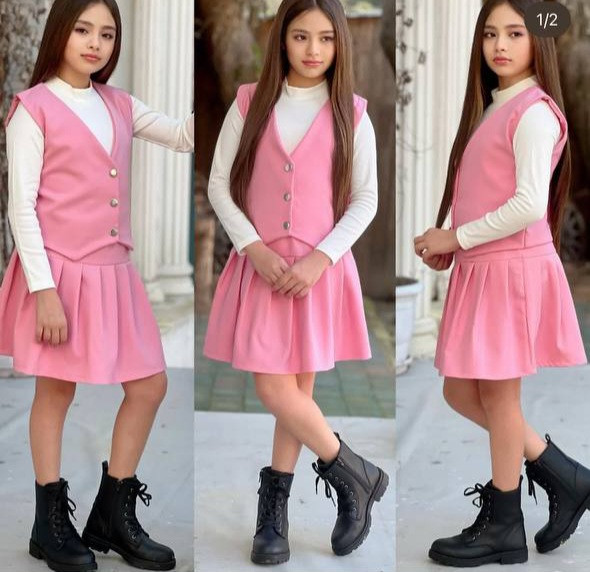 ست ۳ تکه جلیقه شلوار و شومیز دخترانه مدل رونیکا برند شیکسون شیک👗✨