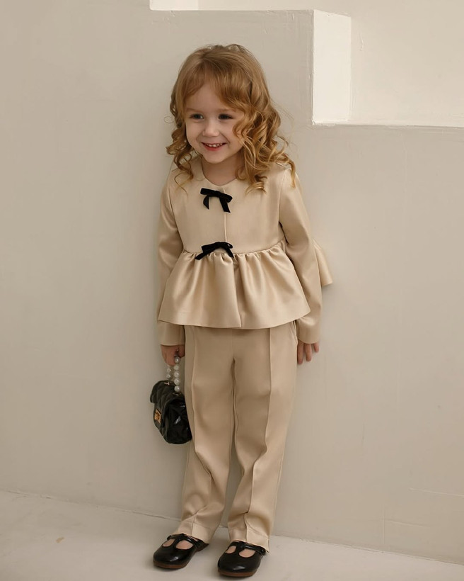 ست ۳ تکه جلیقه شلوار و شومیز دخترانه مدل ماهور برند شیکسون شیک👗✨