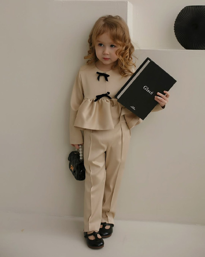 ست ۳ تکه جلیقه شلوار و شومیز دخترانه مدل مژده برند شیکسون شیک👗✨