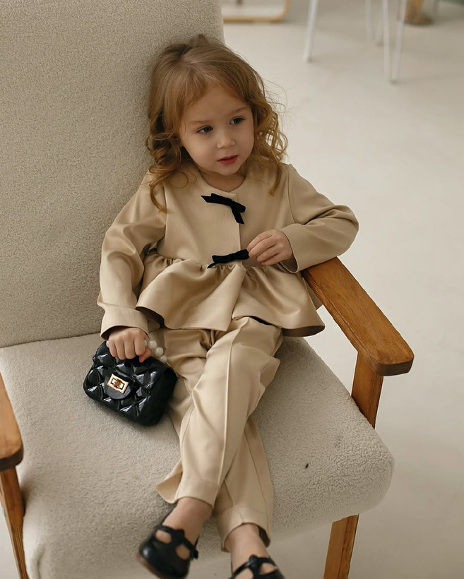 ست ۳ تکه جلیقه شلوار و شومیز دخترانه مدل نسترن برند شیکسون مجلسی👗✨