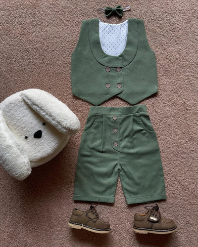 ست ۲ تکه جلیقه و شلوارک تک پسرانه برند شیکسون