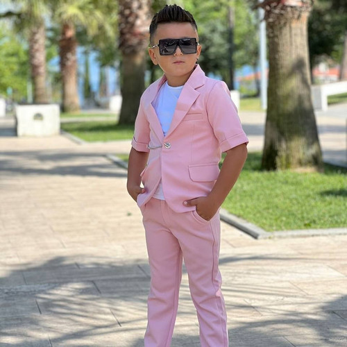 ست ۲ تکه کت آستین کوتاه و شلوار مدل باربد برند شیکسون