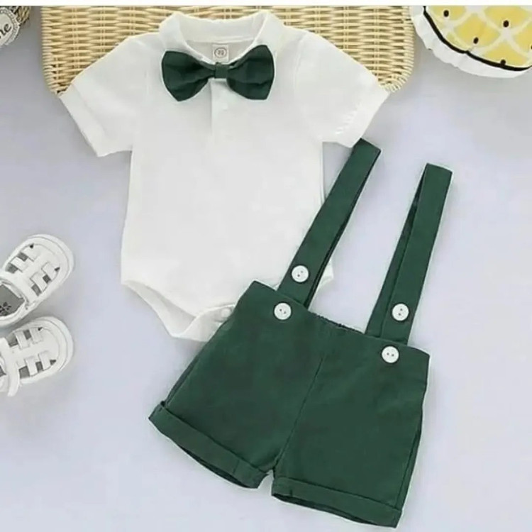 ست ۳ تکه پیراهن بادی و شلوارک ساسبندی مدل پوریا برند شیکسون نمای نزدیک پارچه