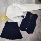 ست ۳ تکه ژیله دامن و شومیز دخترانه مدل ژیوان برند شیکسون با کیفیت عالی✅