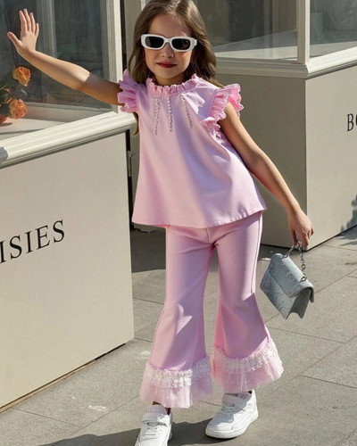 ست ۲ تکه شومیز شلوار دخترانه مدل جانا برند شیکسون