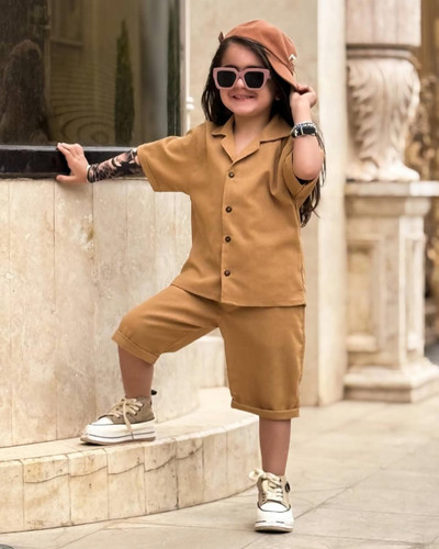 ست پیراهن شلوارک ۲ تکه پسرانه مدل آراس برند شیکسون