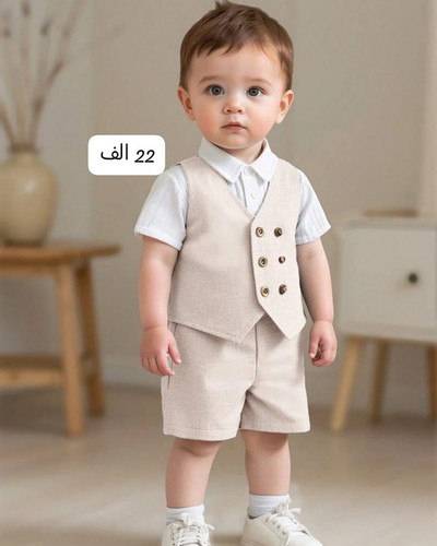 ست جلیقه شلوارک ۴ تکه پسرانه مدل بهشاد برند شیکسون